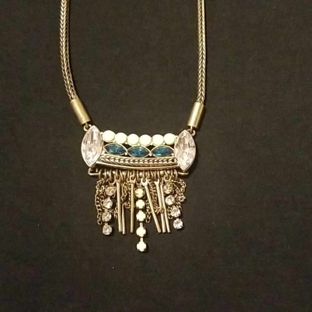 Silpada bronze necklace with cuboz zirconia